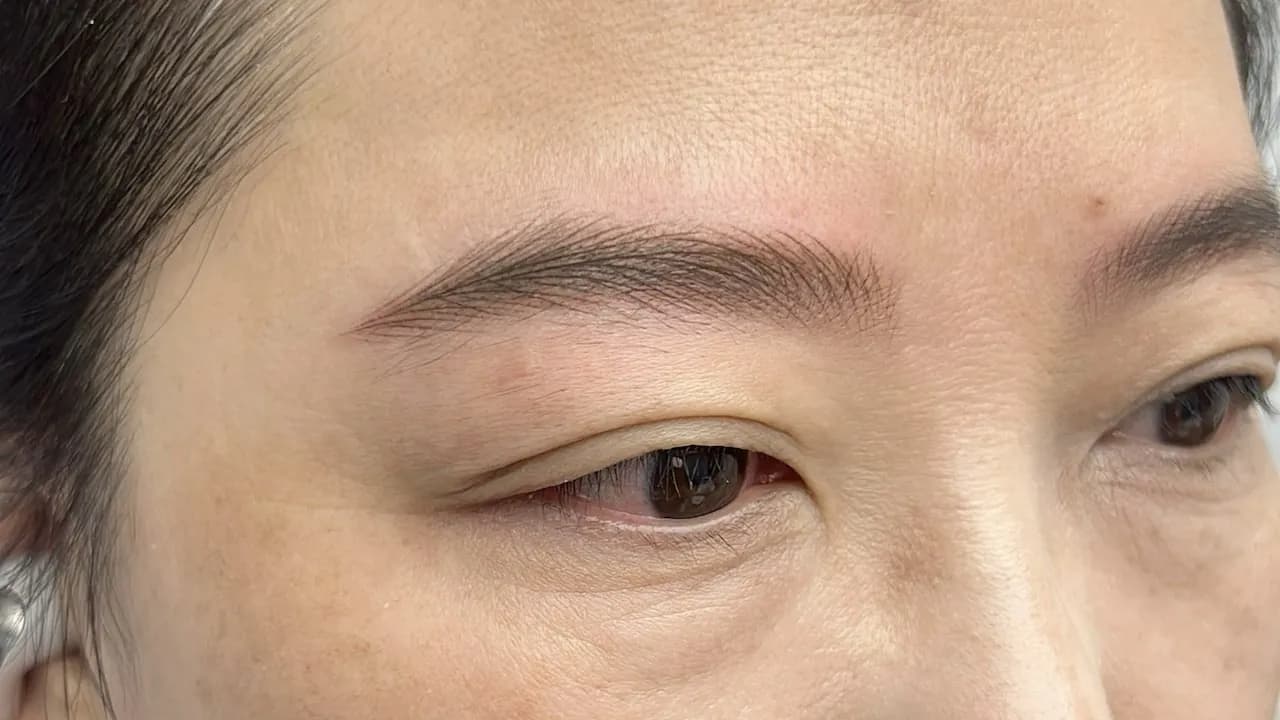 Permanent Makeup brows — front view