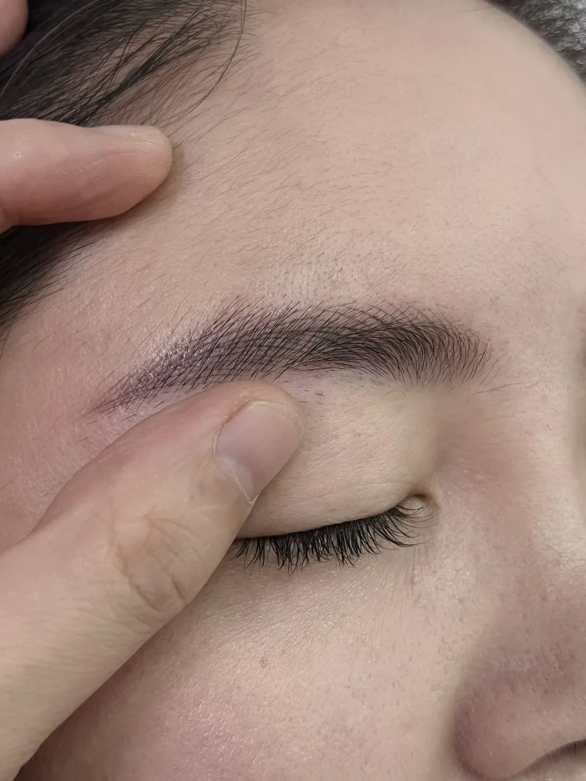 Permanent Makeup brows close-up