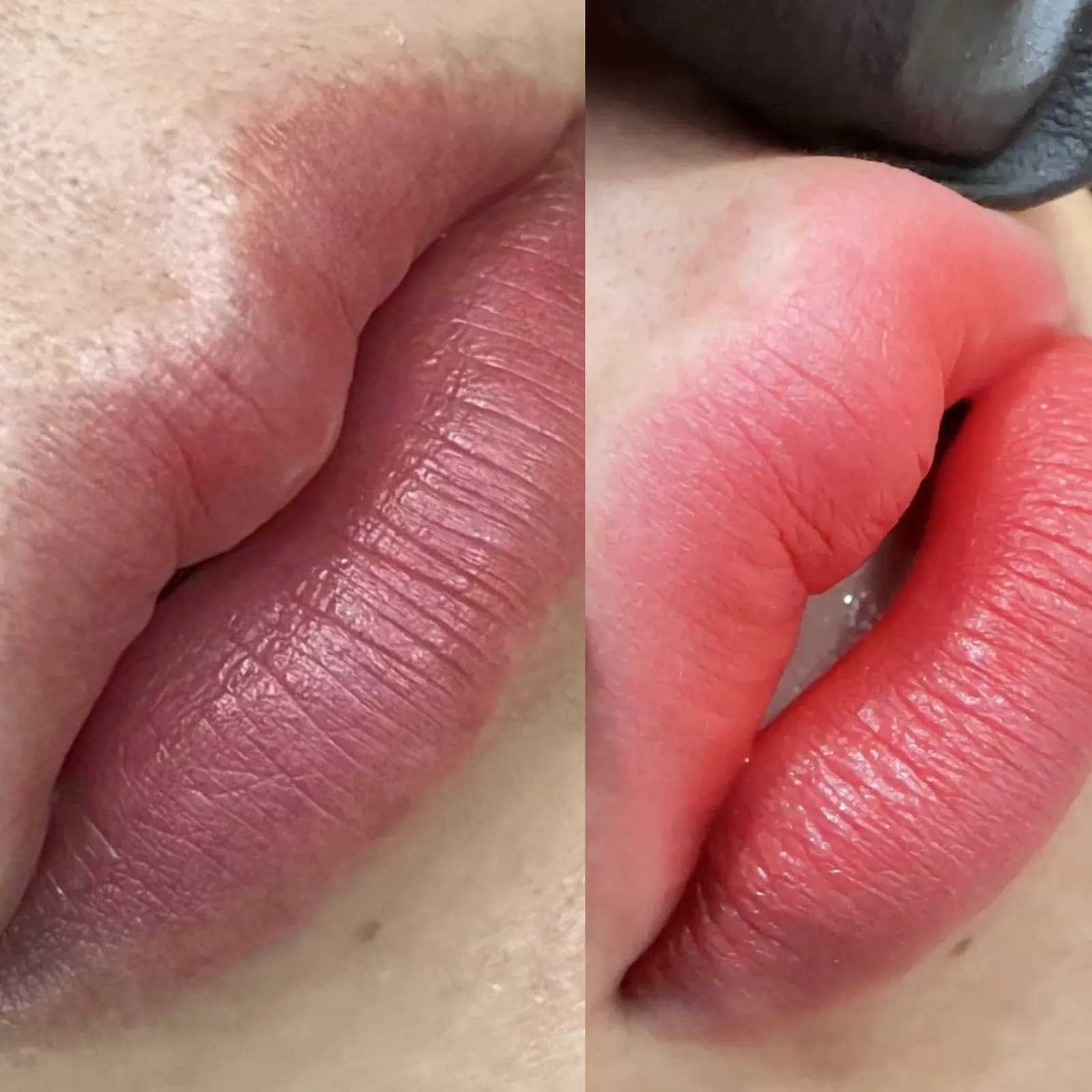 Lip blush — before and after