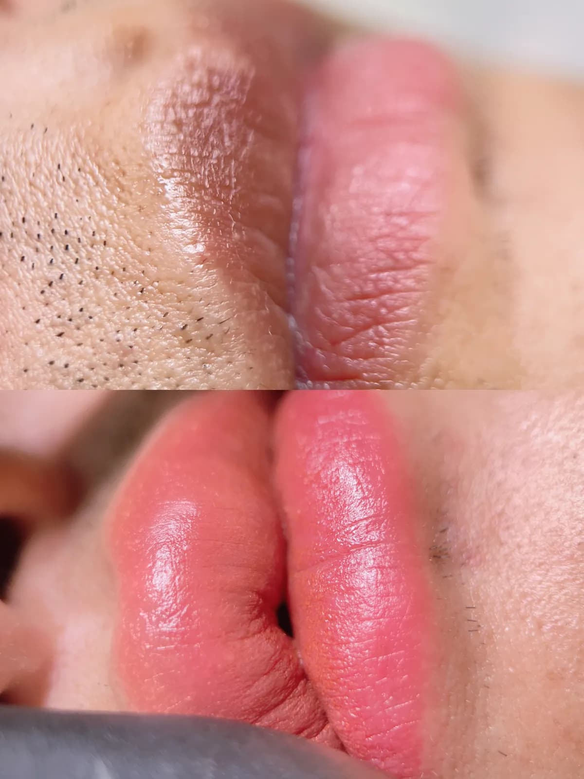Lip blush — before and after