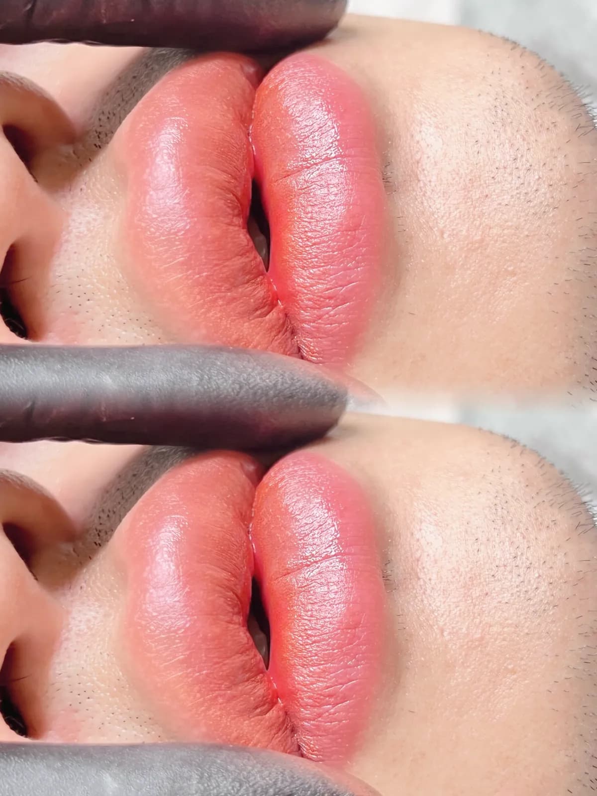 Lip blush — before and after